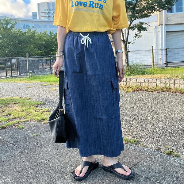 リネンデニムスカート | ファッション通販サイト NUGU