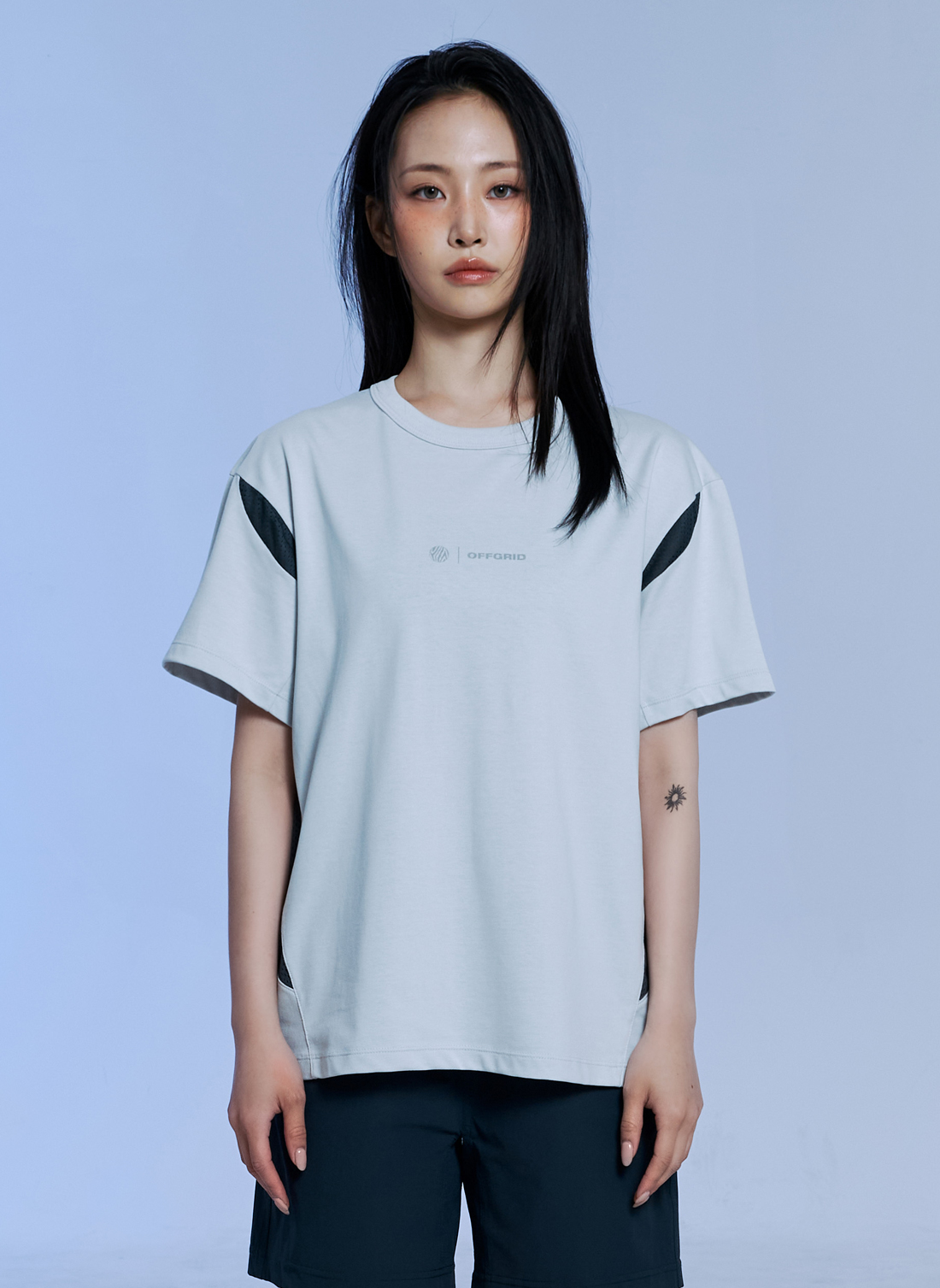 BREEZEX AEROCOOL HYBRID SHORTSLEEVE-LIGHT GREY