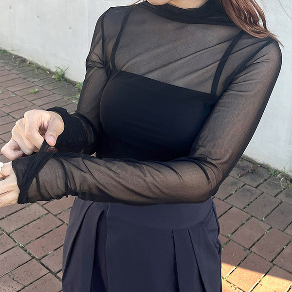 シースルータートルネックTシャツ | ファッション通販サイト NUGU