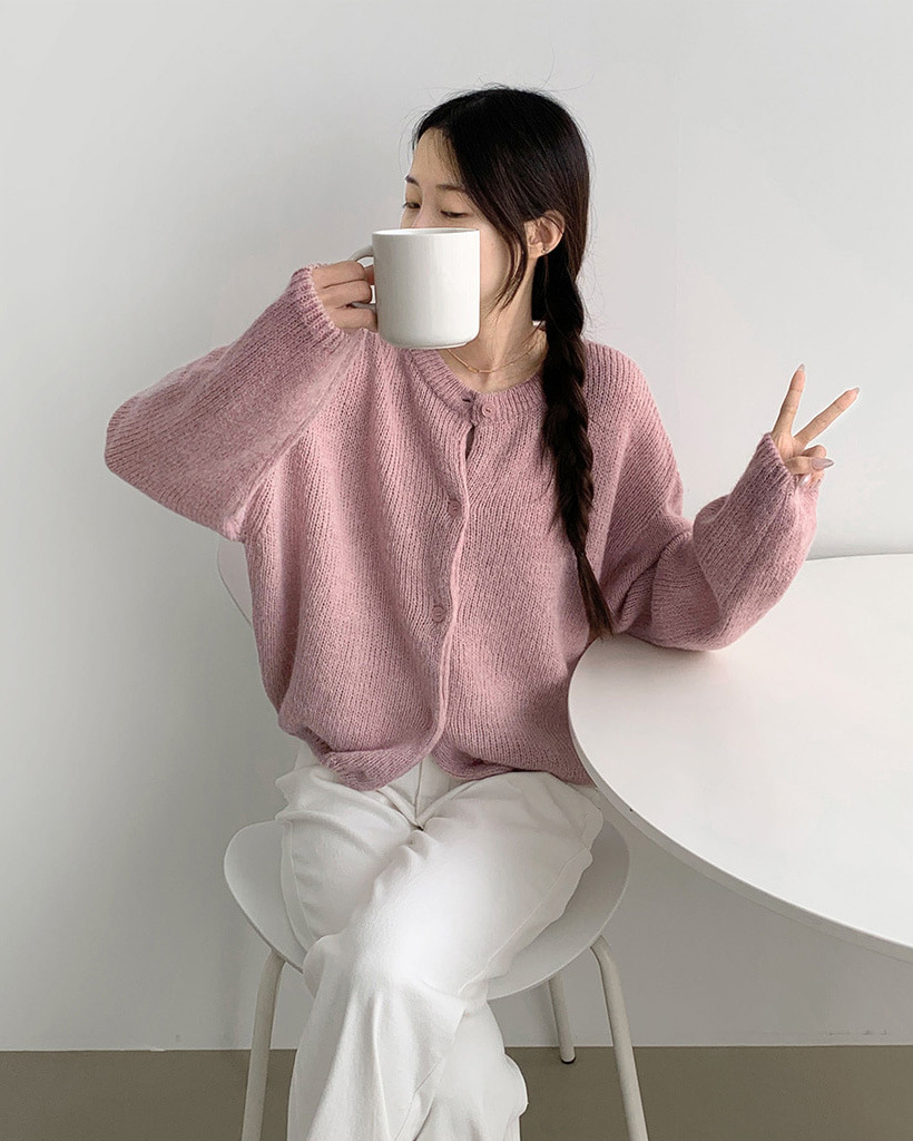 絞りアルパカ長袖カーディガン | ファッション通販サイト NUGU