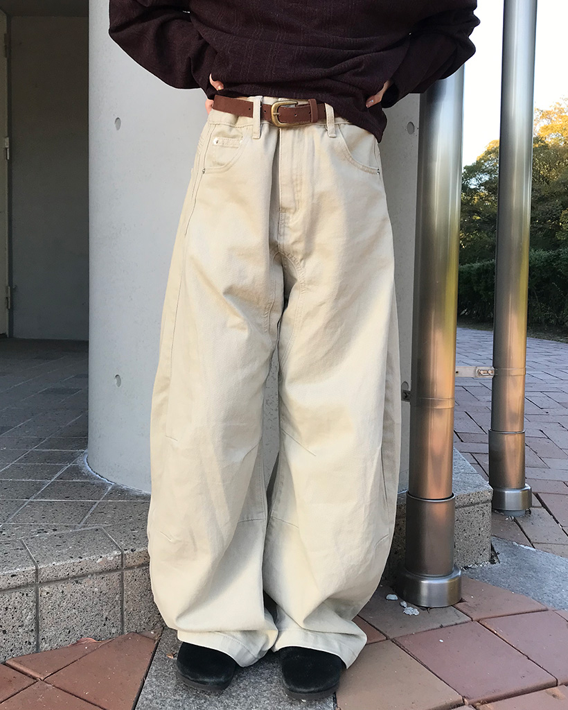 バルーンコットンワイドパンツ