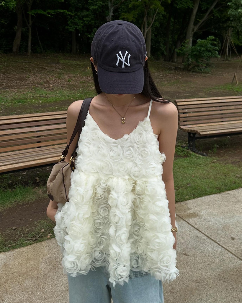 Bibiy peplum キャミソール フラワーボリュームキャミソール | ファッション通販サイト NUGU