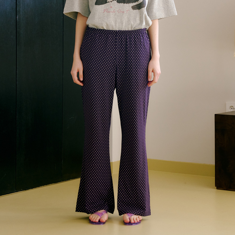Playful Banding Pants, Violet