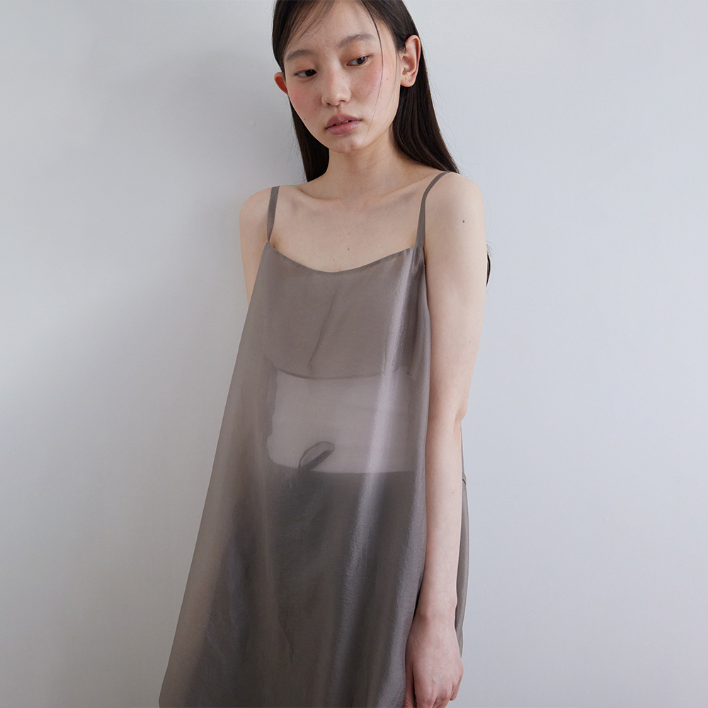 Layered Sheer Dress_BROWN