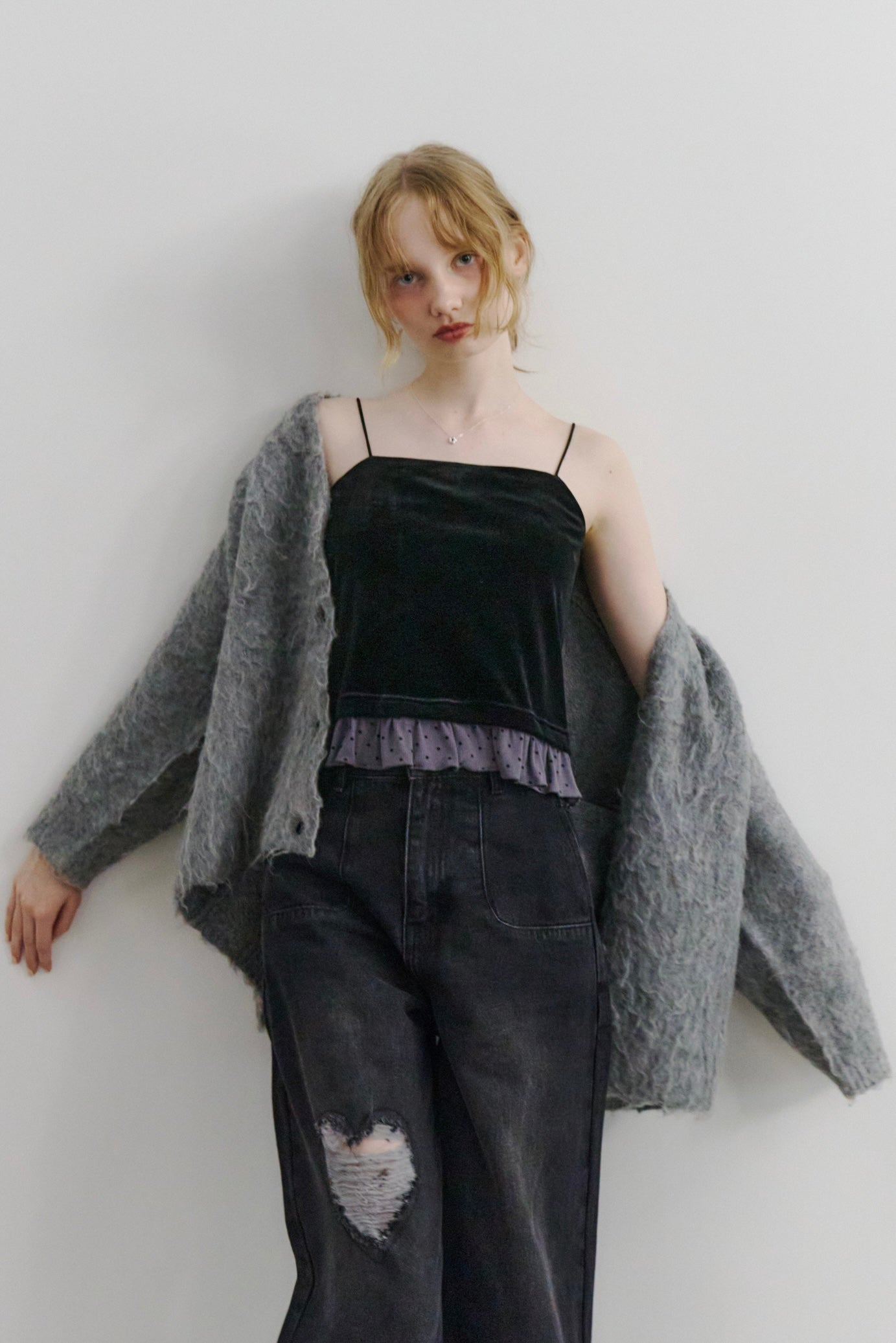 cup in velours frill camisole | ファッション通販サイト NUGU