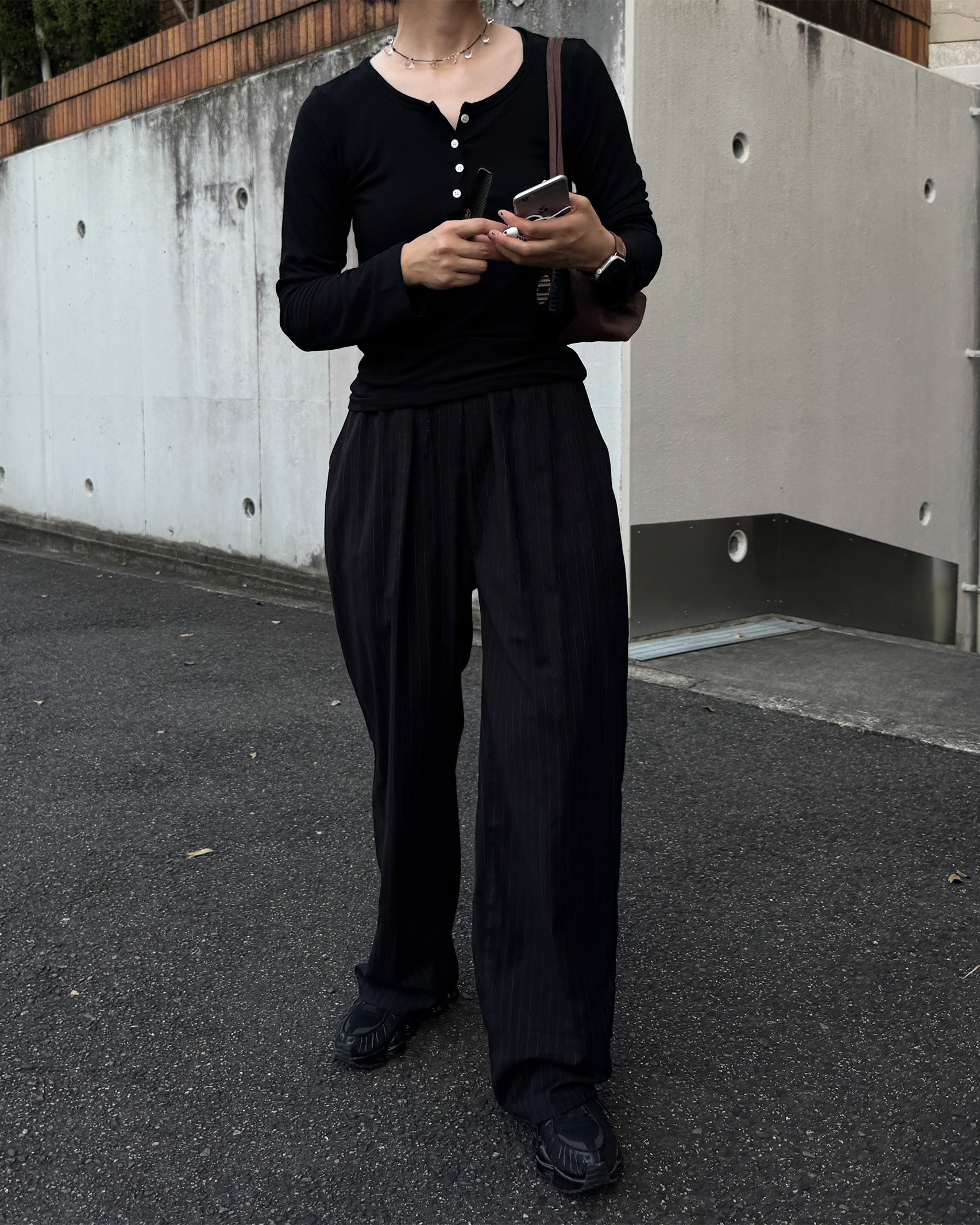 lanvin ブラック ヘンリーネック 長袖カットソー ヘンリーネックカットソー | ファッション通販サイト NUGU