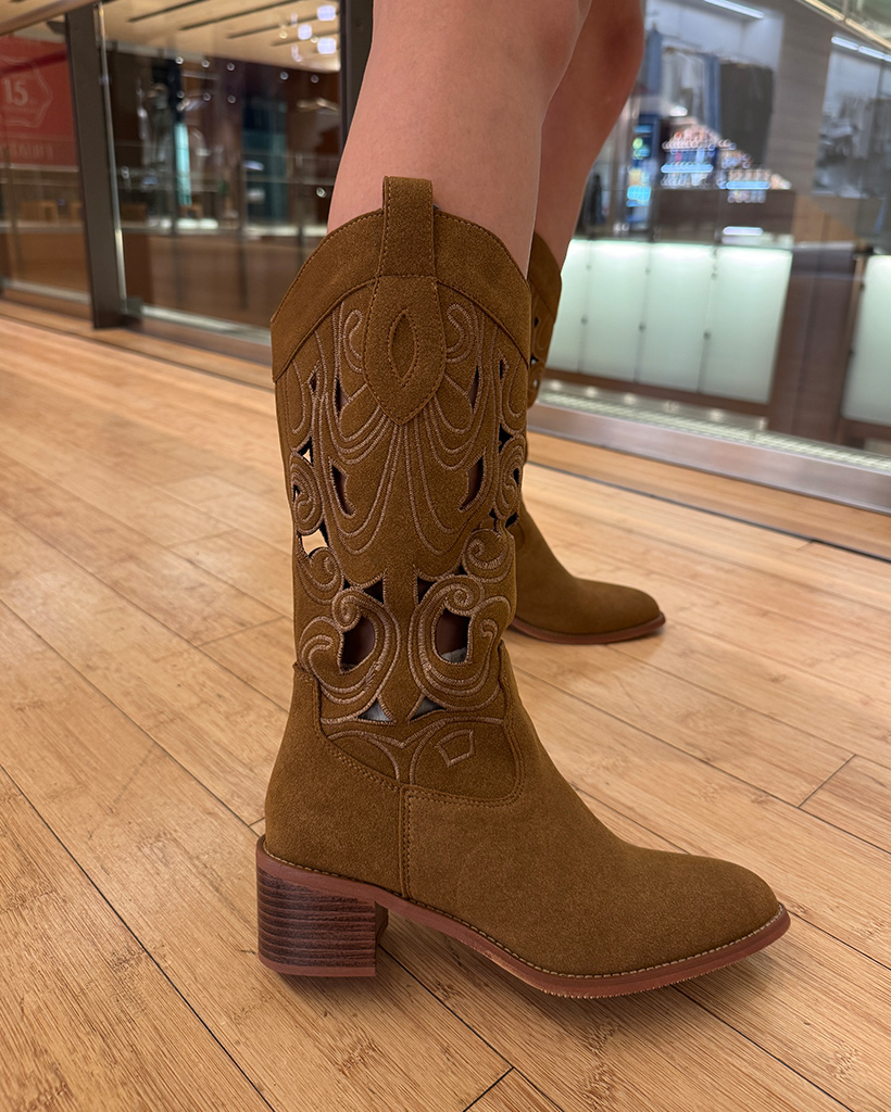 パンチングウエスタンミドルブーツ | ファッション通販サイト NUGU