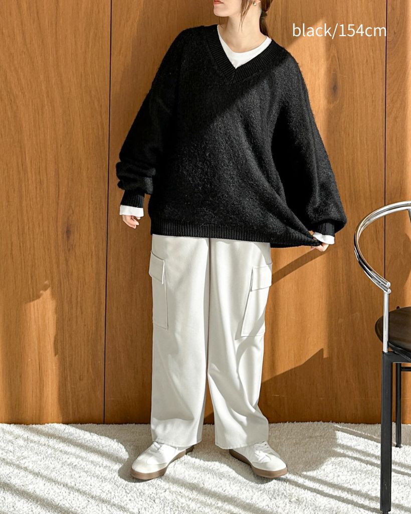 【EMPORIO ARMANI/エンポリオ アルマーニ】凹凸リブニット ショールカラー風 クロスVネック ヴァージンウール ストレッチニット/セーター SALE！50%OFFアンフィル unfil スーパーファイン ラムズ