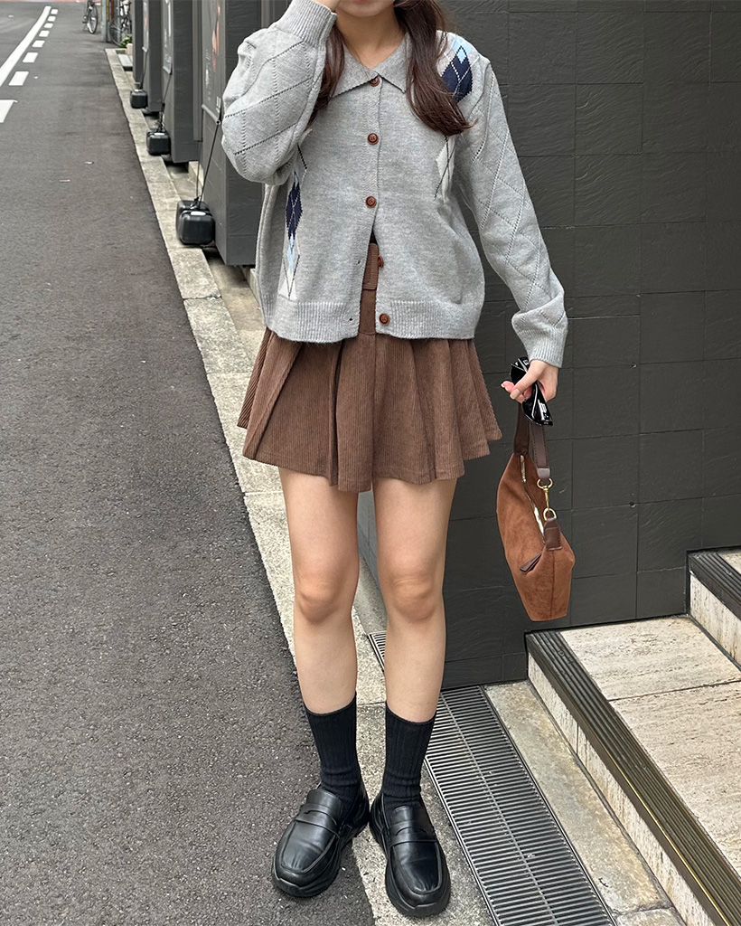 アーガイルニットカーディガン | ファッション通販サイト NUGU