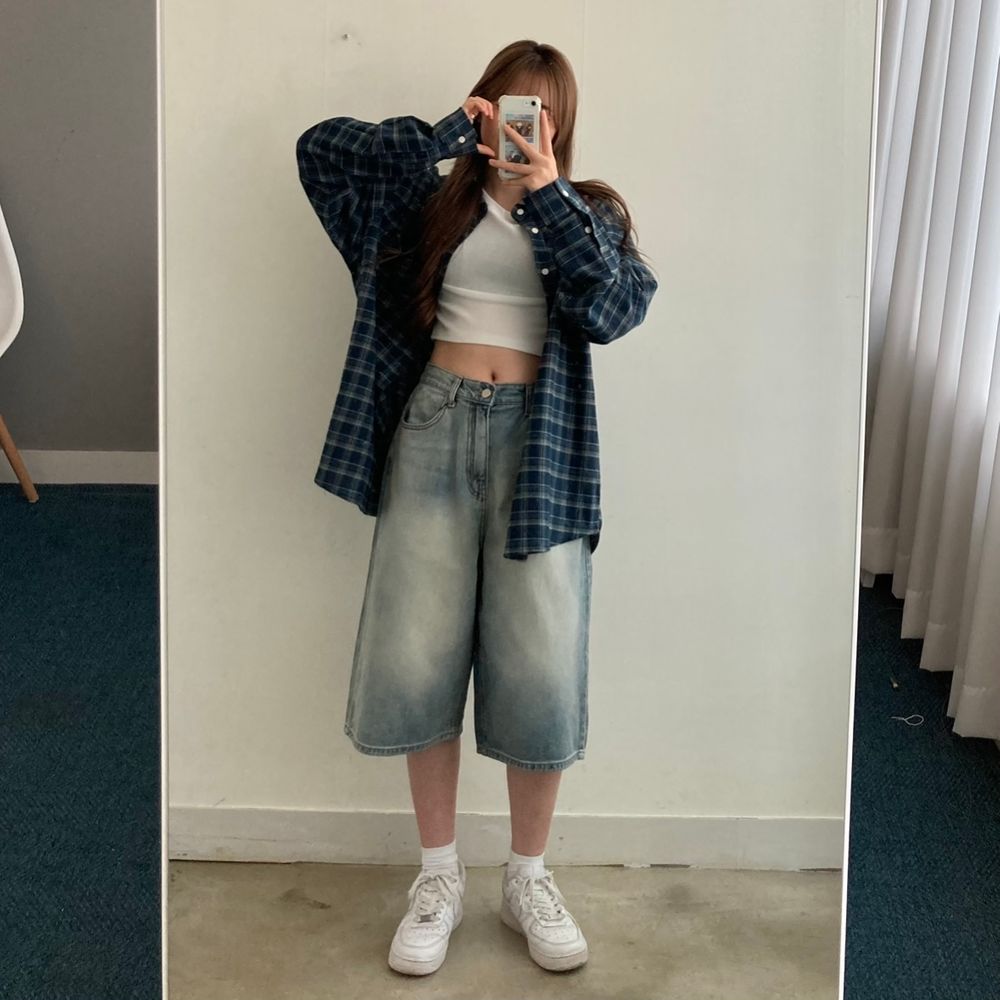 ウォッシュライトハーフデニムパンツ | ファッション通販サイト NUGU