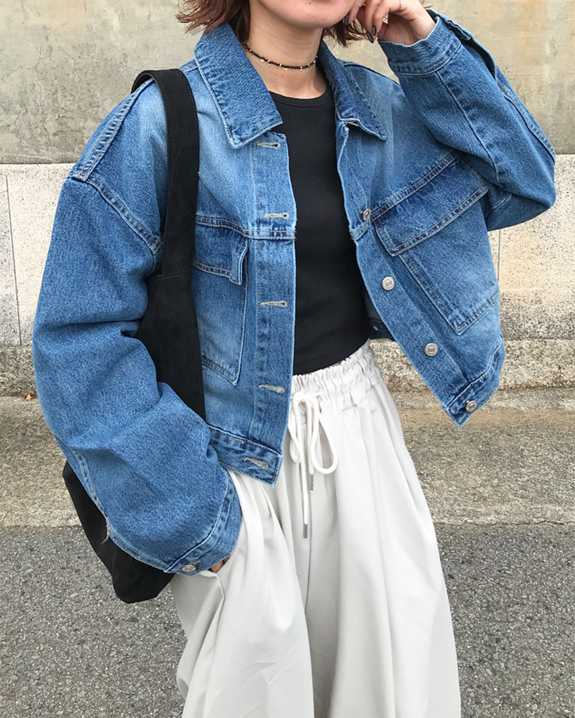 クロップドデニムジャケット | ファッション通販サイト NUGU