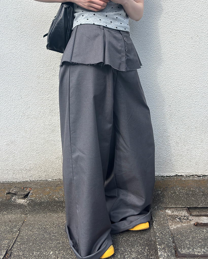 レイヤードスラックスパンツ | ファッション通販サイト NUGU