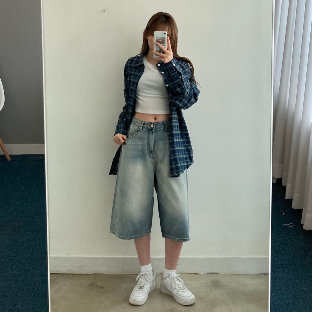 ★新品未使用★GIUNON デニム ハーフパンツ ライトブルー デニムハーフパンツ | ファッション通販サイト NUGU