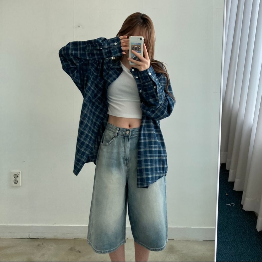 ウォッシュライトハーフデニムパンツ | ファッション通販サイト NUGU