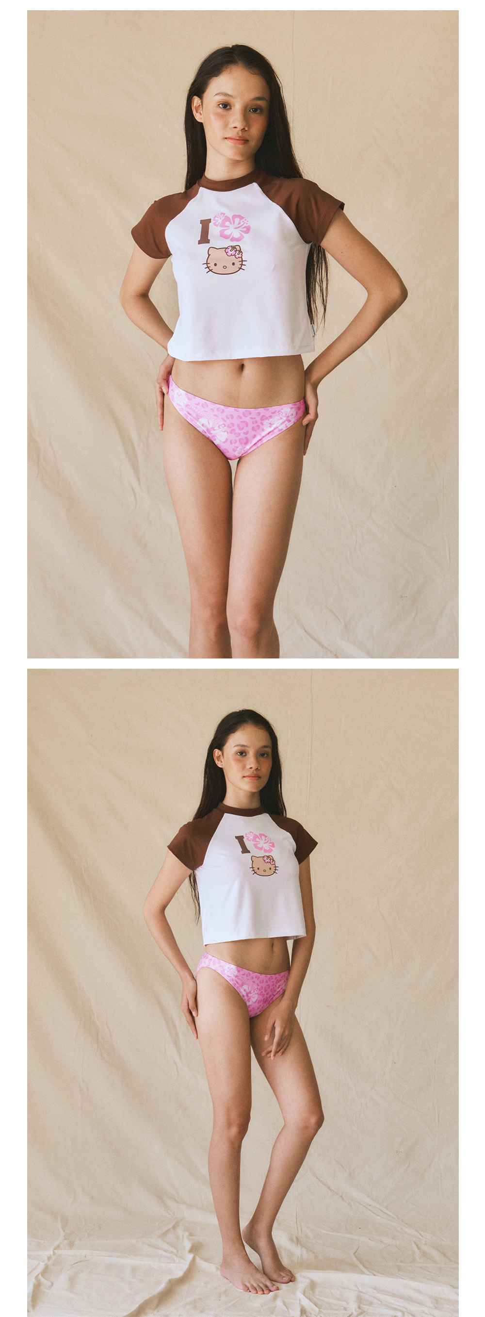 【DELIGHTPOOL】日焼けキティ/送料税込 Aloha Leopard Water Top DELIGHTPOOL ♥ ハローキティ