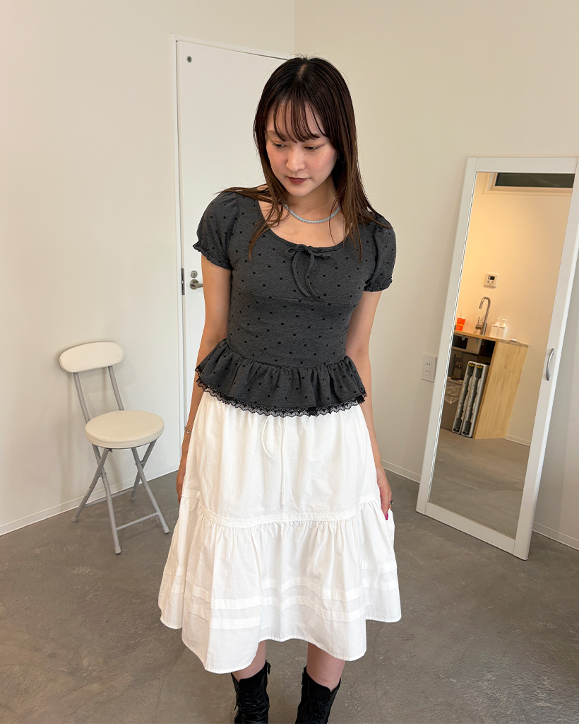 【BALENCIAGA】シルクブレンドミディスカート 中古・古着通販】BALENCIAGA (バレンシアガ) 総柄シルクフレア