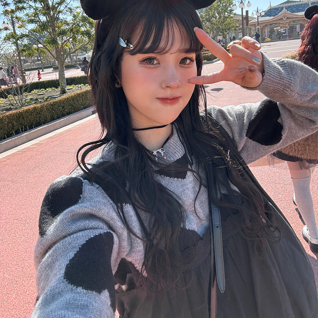 ♡ページ アソート柄刺繍トレーナー|ems excite | RETRO GIRL ONLINE