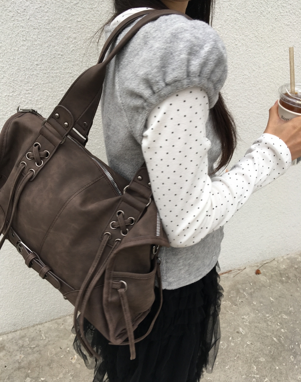 (3color)ベルトストラップY2Kショルダーバッグ