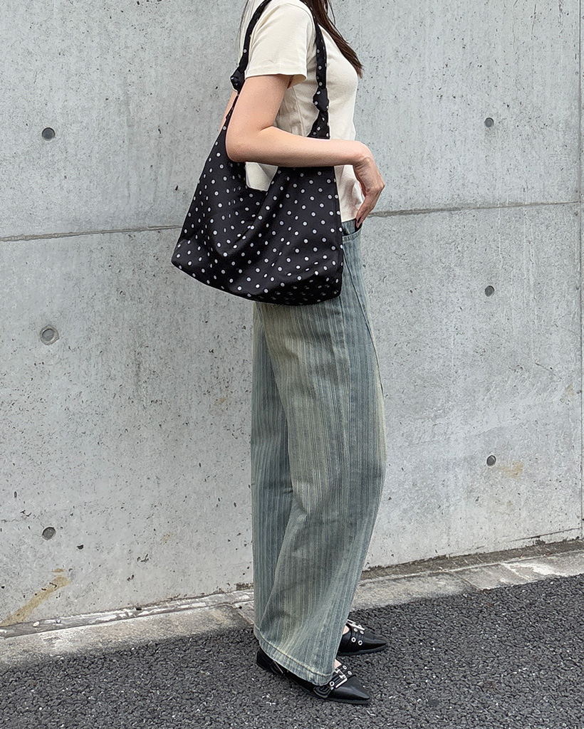 ワイドフィットストライプデニムパンツ | ファッション通販