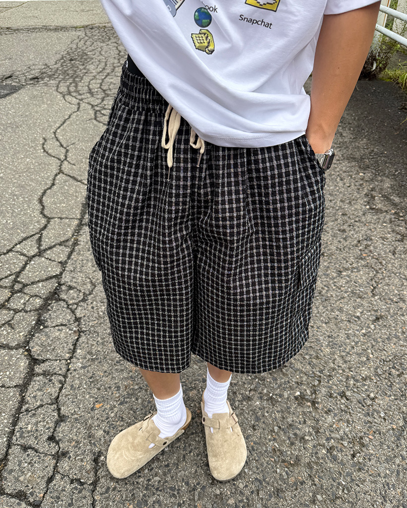 チェックカーゴバミューダパンツ | ファッション通販サイト NUGU