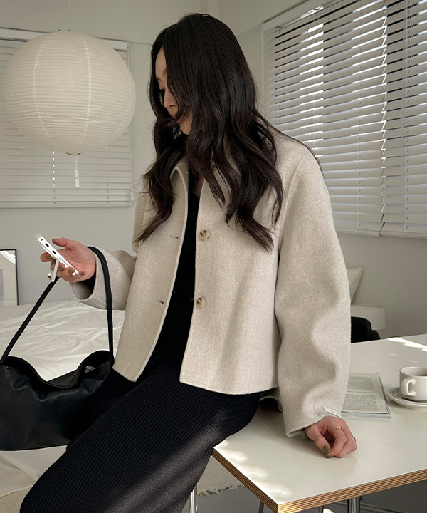 ウールハンドメイドショートコート | ファッション通販サイト NUGU