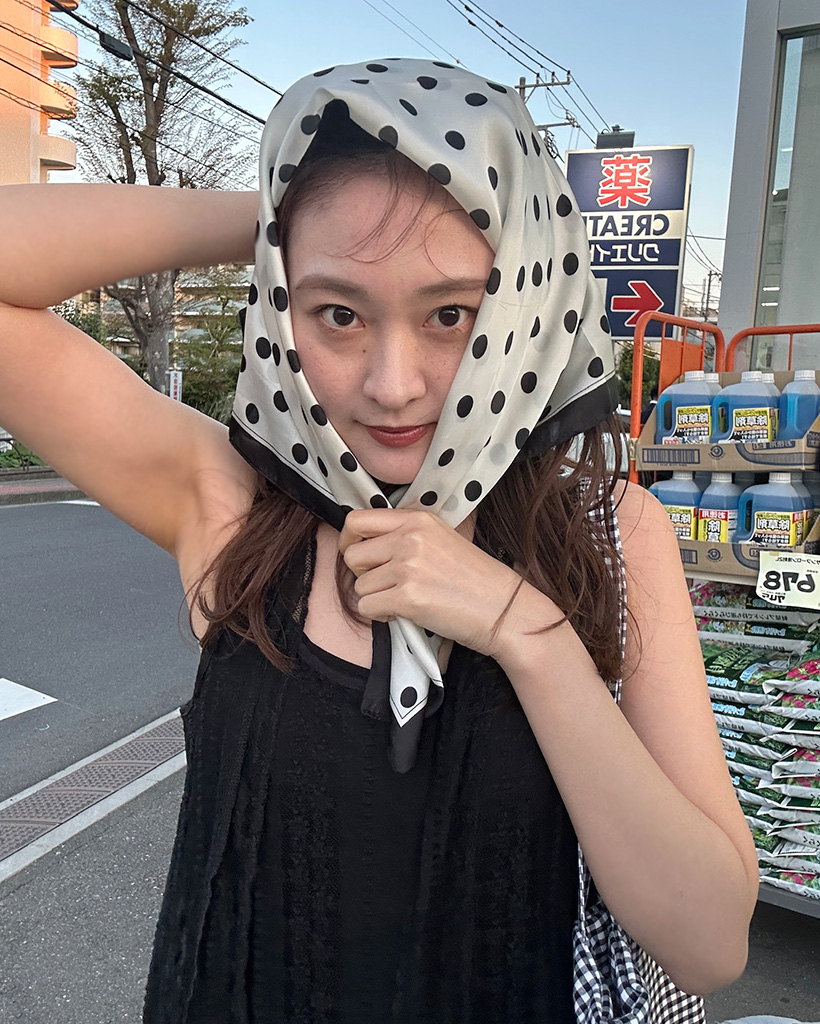 ラインバイカラードットヘアカチーフ | ファッション通販サイト NUGU