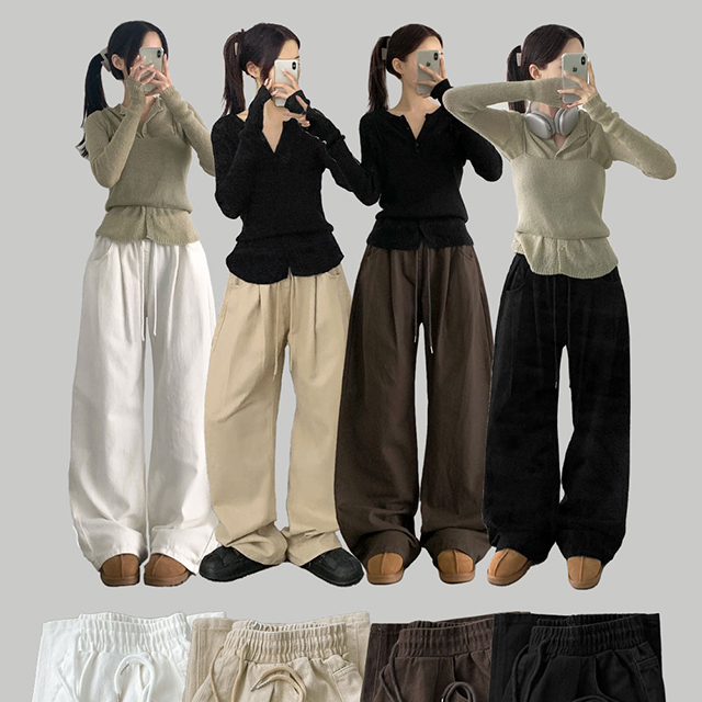 タック入りワイドチノパンツ | ファッション通販サイト NUGU