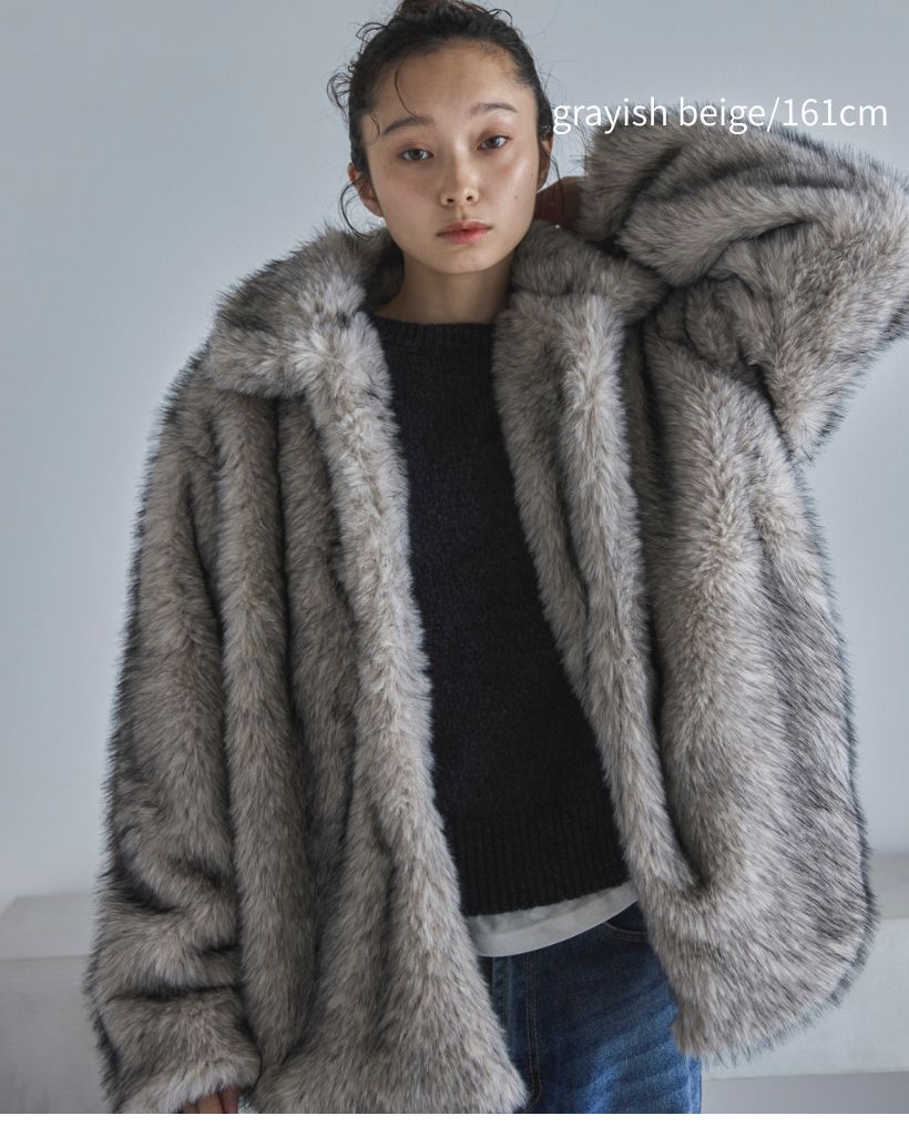 未使用 【nugu】 ファーコート ミドル丈 トレンドコートF タグ付き ミックスファーミドルコート | ファッション通販サイト NUGU