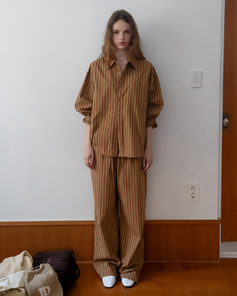 Juniper Striped Pants Camel