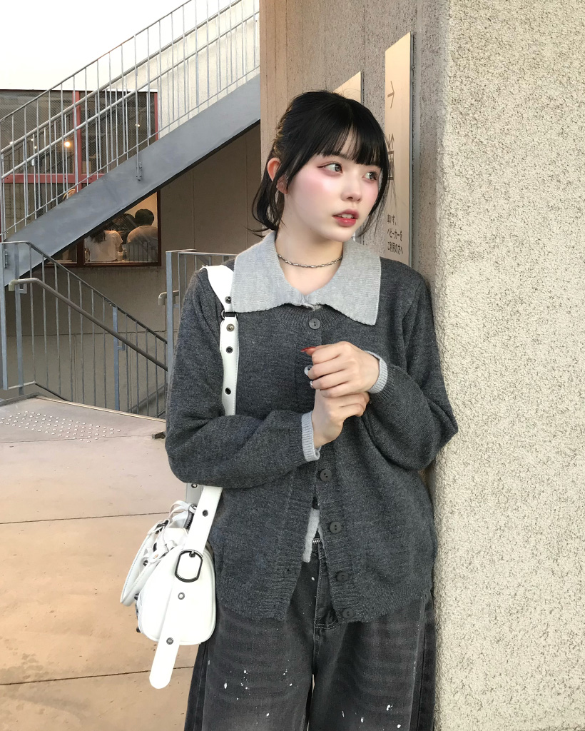 レイヤードニットカーディガン | ファッション通販サイト NUGU