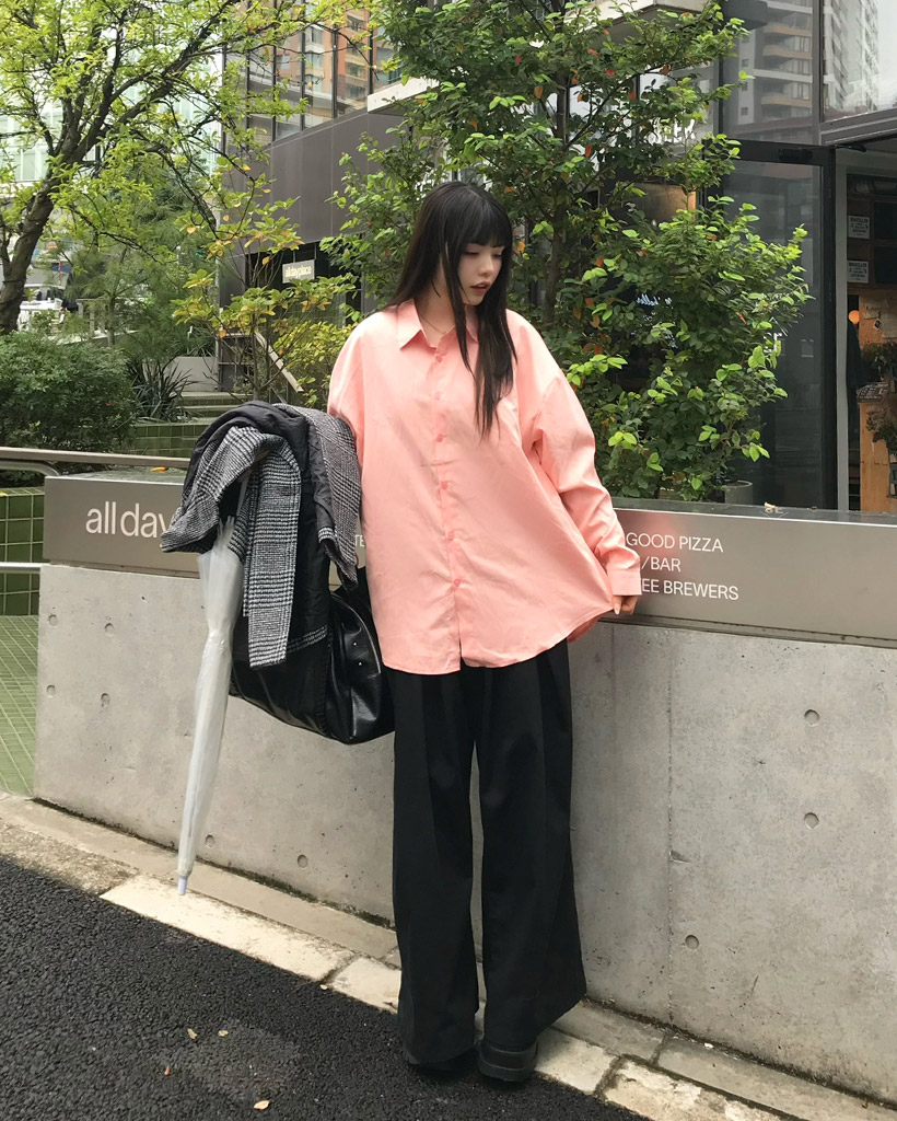 MAVUNO リネン天竺ロングスリーブTシャツ LIGHT PINK MAVUNO リネン天竺ロングスリーブTシャツ LIGHT PINK