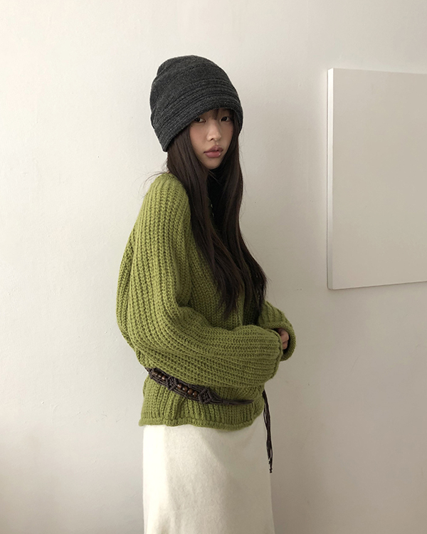 アルパカラウンドネックウールニット | ファッション通販サイト NUGU