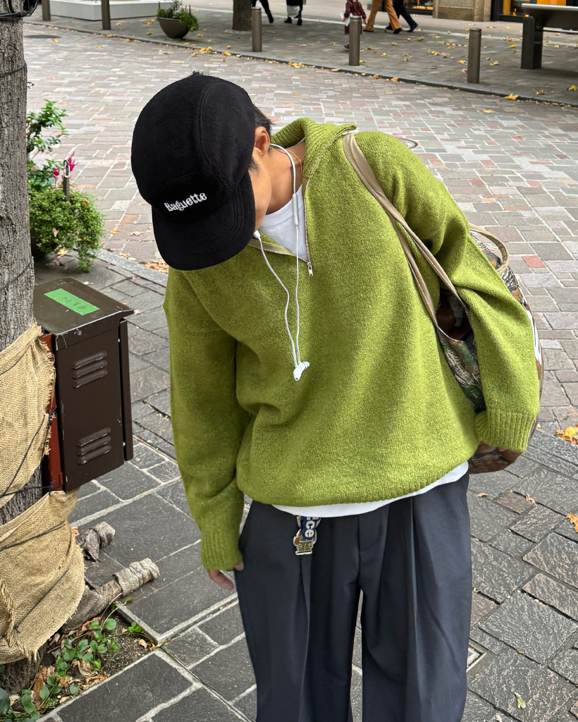 ハーフネックジップアップニット | ファッション通販サイト NUGU