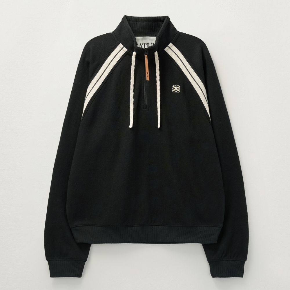 ★SATUR★Lawton Half Zip-up Sweatshirt Lawton Half Zip-up Sweatshirt - Navy | ファッション通販
