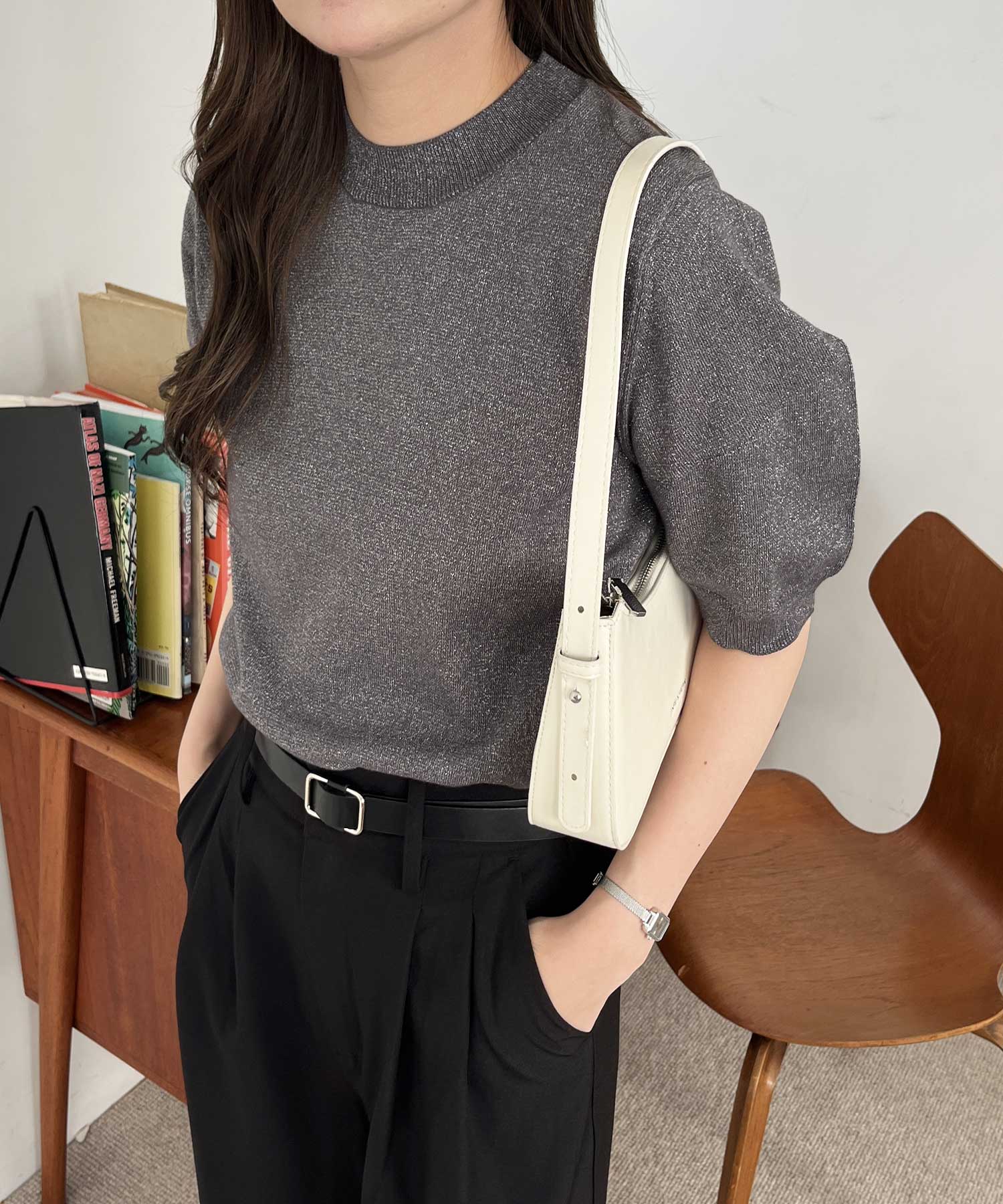 ラメパフスリーブニット | ファッション通販サイト NUGU