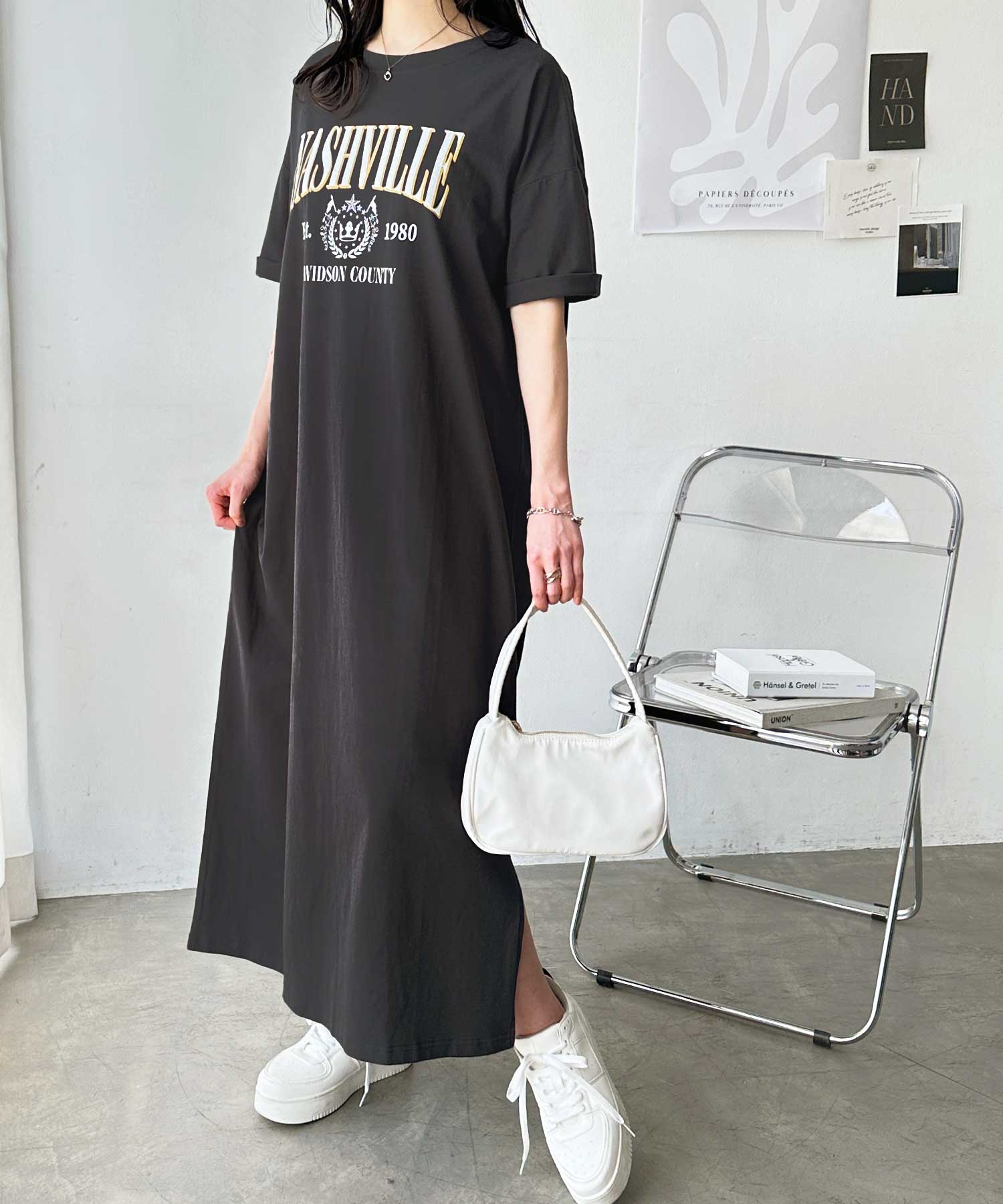 アソートロゴプリントTシャツワンピース | ファッション通販サイト NUGU