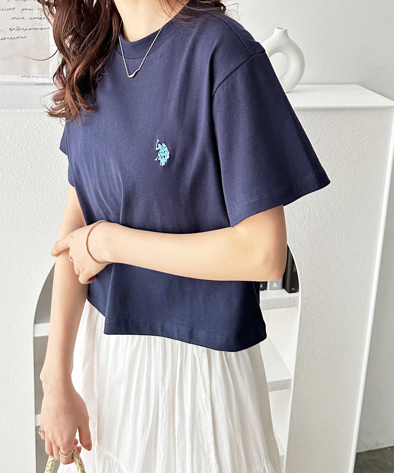 GeeRA別注【新色追加☆】U.S. POLO ASSN.ショート丈Tシャツ