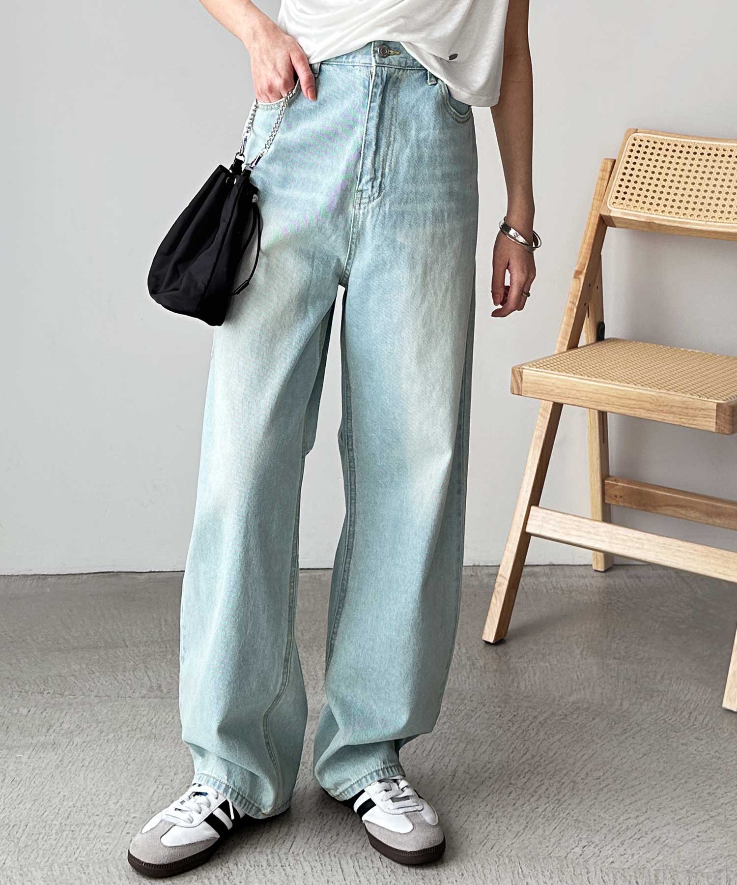 美脚魅せバレルレッグカーブデニムパンツ | ファッション通販