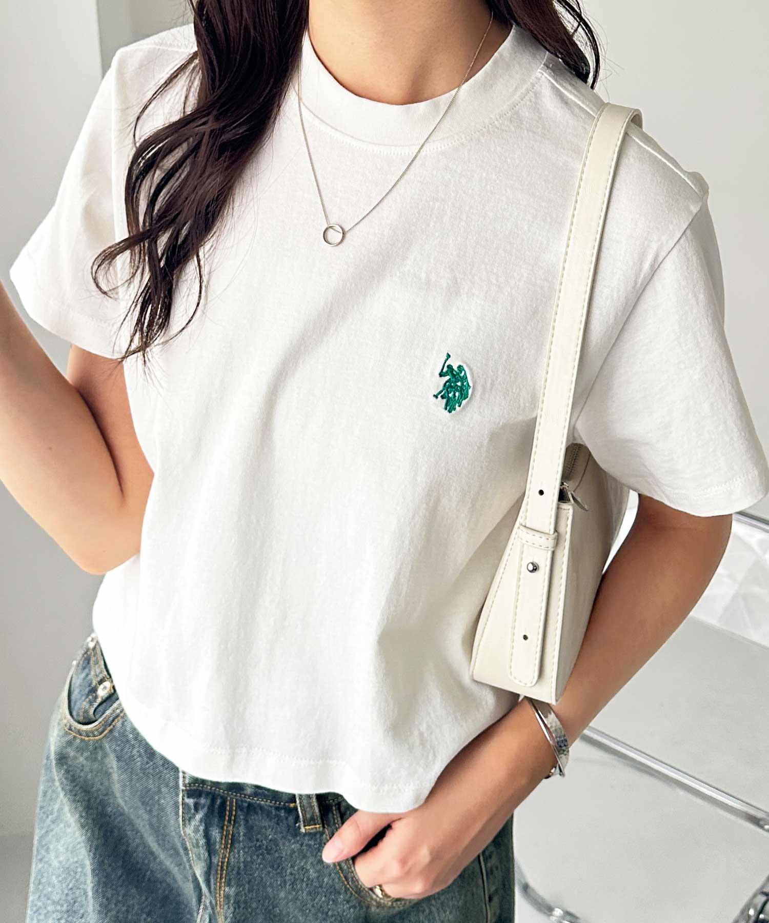 GeeRA別注【新色追加☆】U.S. POLO ASSN.ショート丈Tシャツ