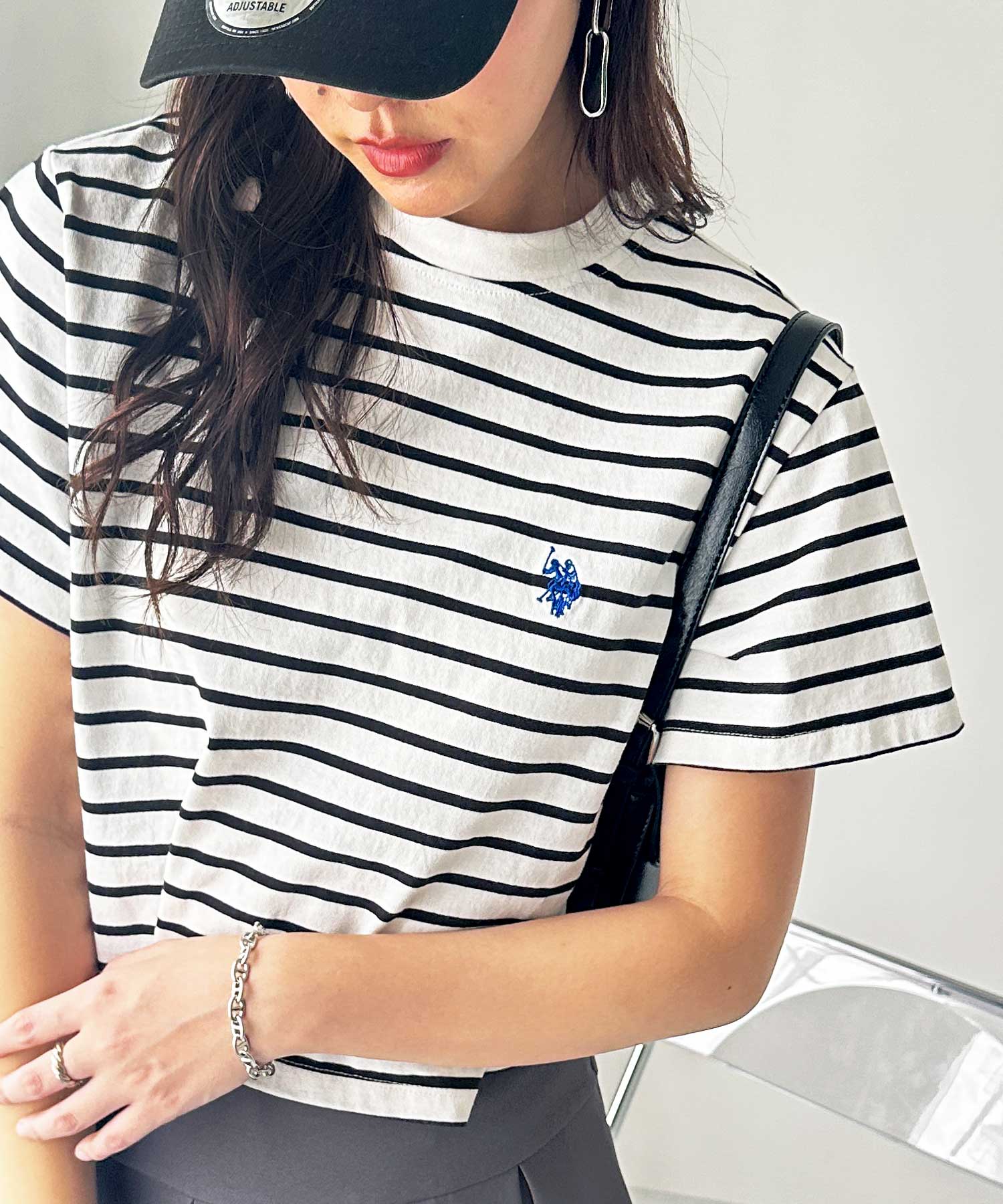 新品タグ付き◇AMERICANA◆Off the grid T-shirt GeeRA別注【新色追加☆】U.S. POLO ASSN.ショート丈Tシャツ
