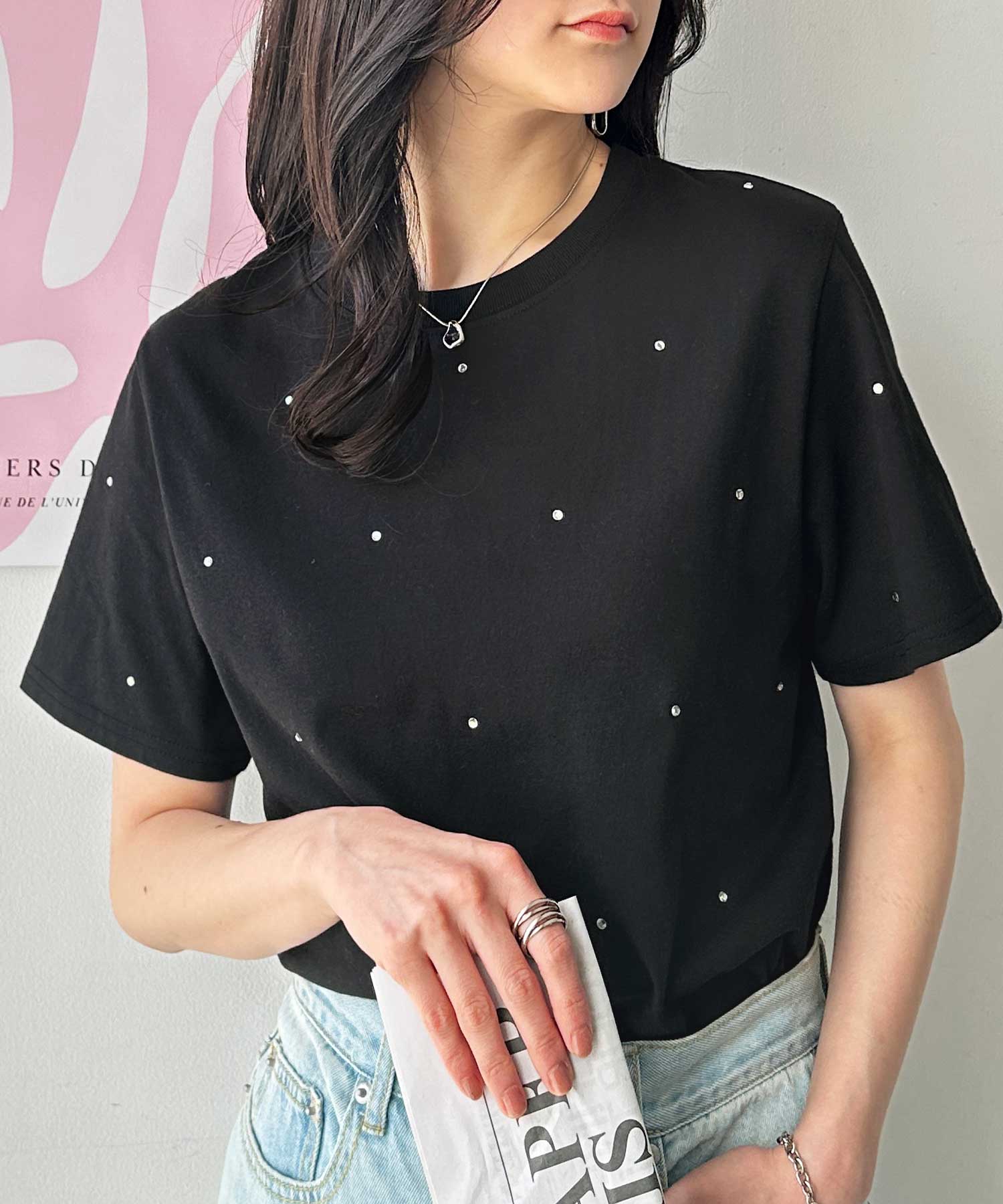 *p(R)ojectR® ラインストーンTシャツ ラインストーン デザインTシャツ 9種類[品番：TLKM0001794]｜T