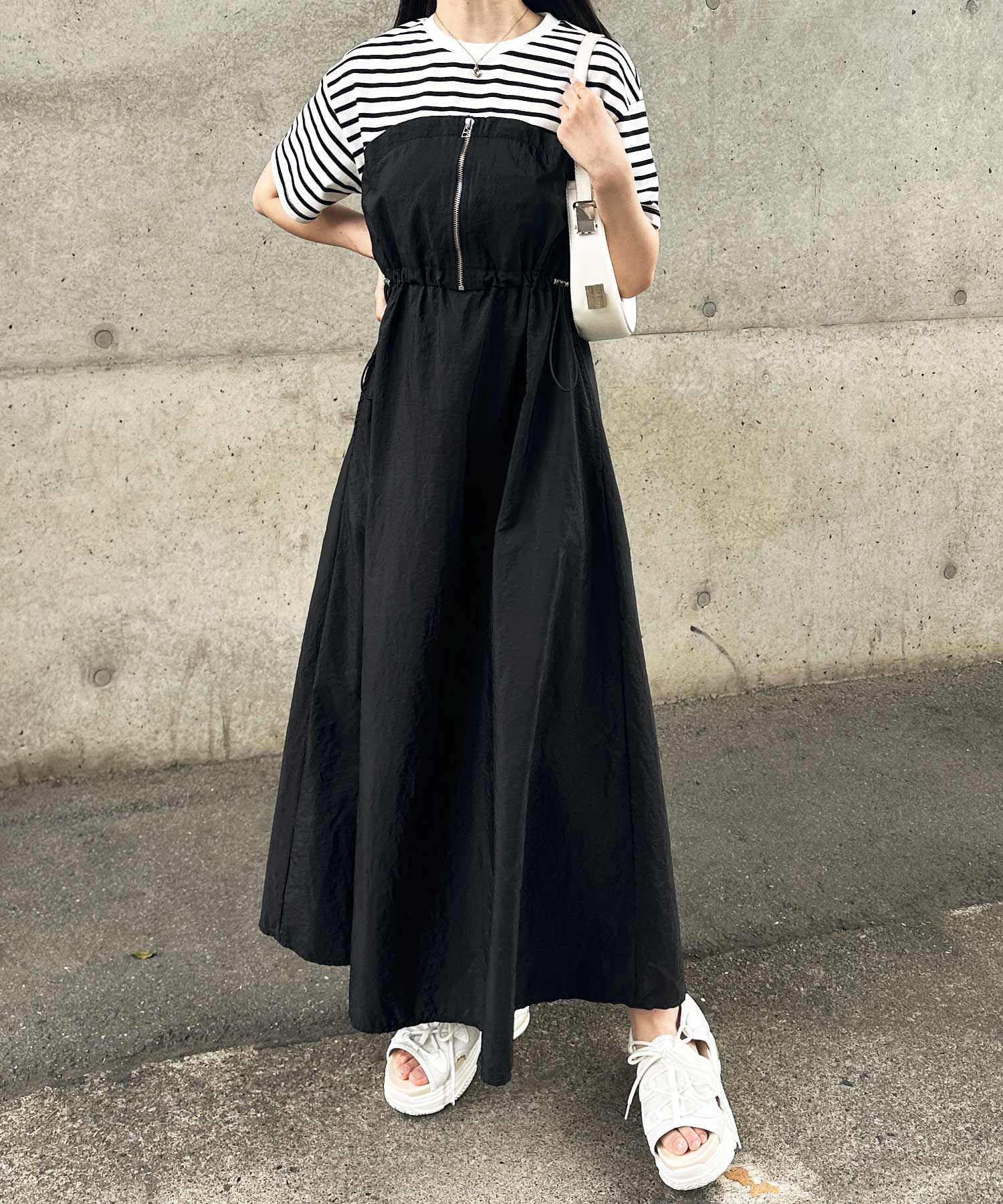 ハーフジップビスチェドッキングワンピース | ファッション通販サイト NUGU