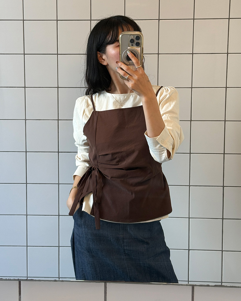 plage NEARBYME/ニアーバイミーROUND SHRRINGブラウス 2025年最新】nearbymeの人気アイテム - メルカリ