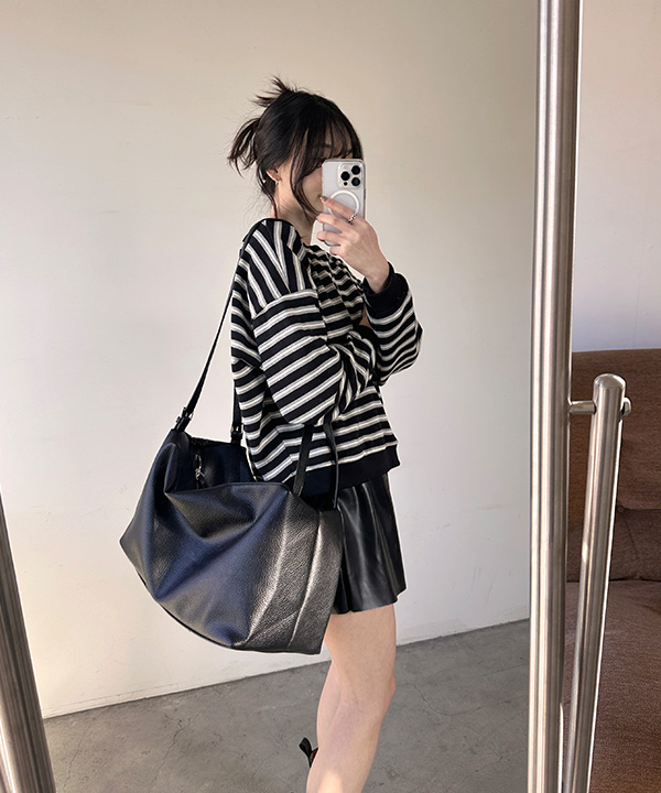 ビッグサイズレザーショルダーバッグ | ファッション通販サイト NUGU