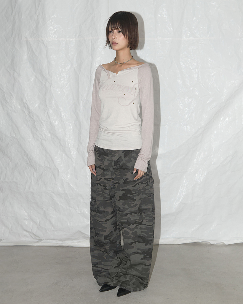 PATCHING KNIT PANTS タグ付き　未使用 セール】colored stitch slit knit short pants（その他パンツ