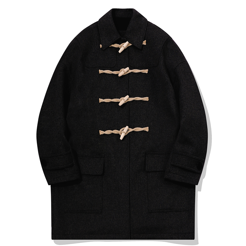 ジャケット・アウター OVER MAXI DUFFLE COAT Oversized Collar Duffle Coat(BLACK) | ファッション通販サイト