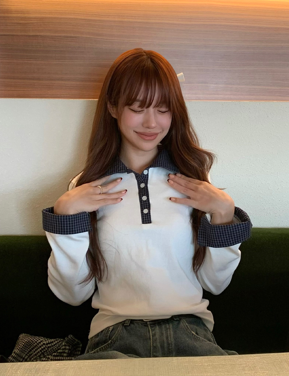 チェックカラーポイントＴシャツ