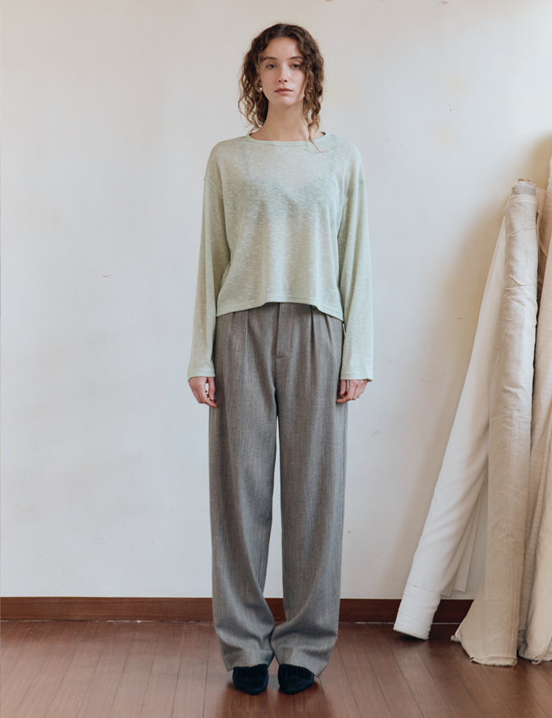 【SIENNE】 Owen Summer Wool Pants / 追跡付 Owen Summer Wool Pants (Gray) | ファッション通販サイト NUGU