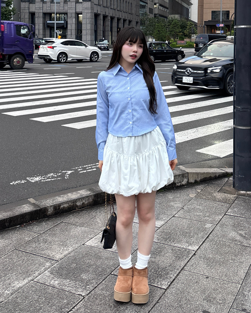 クロップストライプシャツ | ファッション通販サイト NUGU