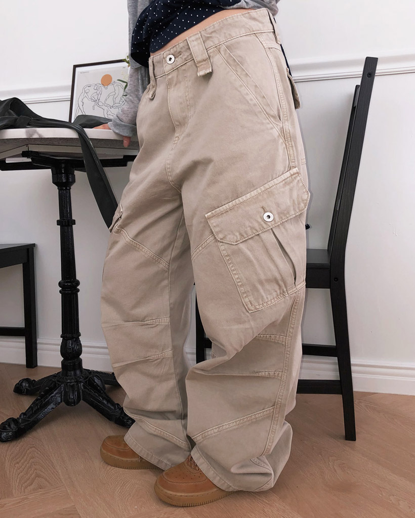 ohotoro ワイド ハイウエスト コットンパンツ khaki ohotoro ワイド ハイウエスト コットンパンツ khaki卸売 通販